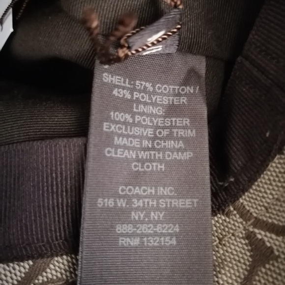 Coach Bucket Hat Signature Pattern in Khaki NWT - Picture 7 of 7